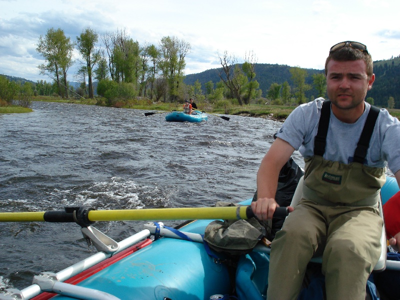 Matt manning the oars near Philipsburg